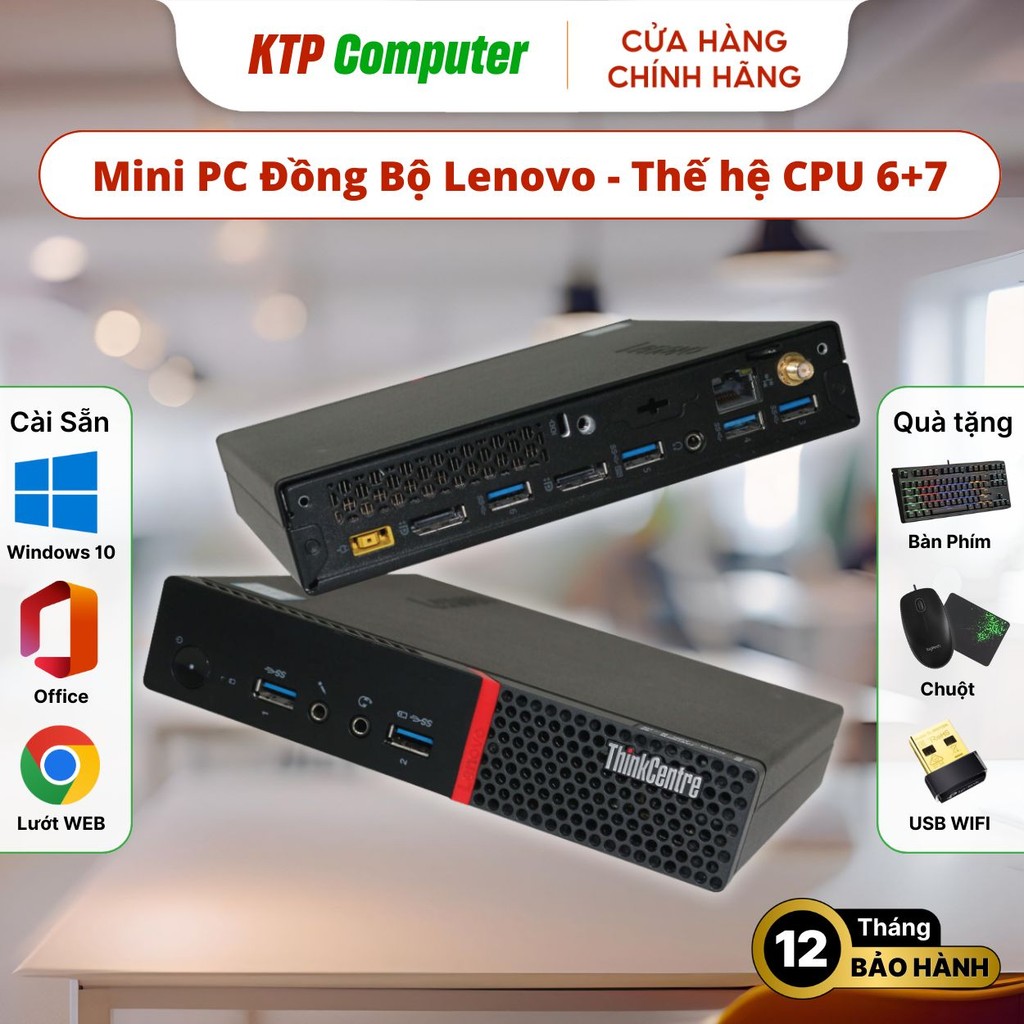 PC Mini Lenovo Core i3/i5/i7 Gen 6/7 - 8GB RAM, 256GB SSD (Tặng