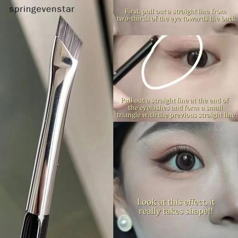 Springevenstar Brow Contour Cọ Trang Điểm Lông Mày Bút Kẻ Mắt Bàn Chải Siêu Mỏng Góc Lót Bàn Chải Mắt Dụng Cụ Trang Điểm Springevenstar