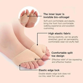 Gel Silicon Nửa Đế Nam Nữ Metatarsal Miếng Lót Giày Cao Gót Nửa Tổ Ong Thoáng Khí Giày Giảm Độ Ẩm Xẻ Chân Trước Miếng Lót
