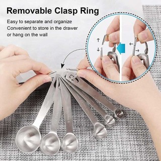 6pcs Stainless Steel Measuring Spoon Measuring Cup Set Measuring Cups Spoons Kitchen Baking Cooking