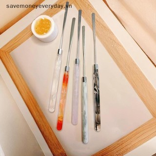 [savemoneyeveryday] 1 Cái Acrylic Tay Cầm Móng Tay Nghệ Thuật Khuấy Thanh Trộn Thìa Dạng Lỏng Nền Màu Gel Trộn Dính Dụng Cụ Trang Điểm [vn]