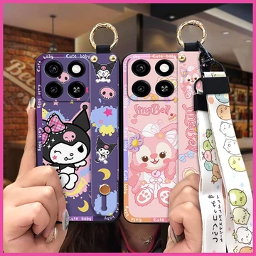 Màu trơn Dây đeo cổ tay Vỏ điện thoại cho ZTE Blade A35 / A55 Vỏ điện thoại di động nam tính Vỏ điện thoại di động Dây đeo cổ tay Vỏ điện thoại di động chống bụi bẩn Vỏ điện thoại