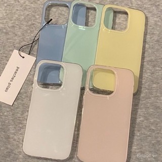 Ốp điện thoại phù hợp cho iPhone Ins mùa hè tươi mới màu sắc đồng nhất tương thích với iPhone 14 iPhone 16 Pro Max ốp điện thoại 15 mẫu mới 13 phụ nữ 12/11 ốp bảo vệ FCWU