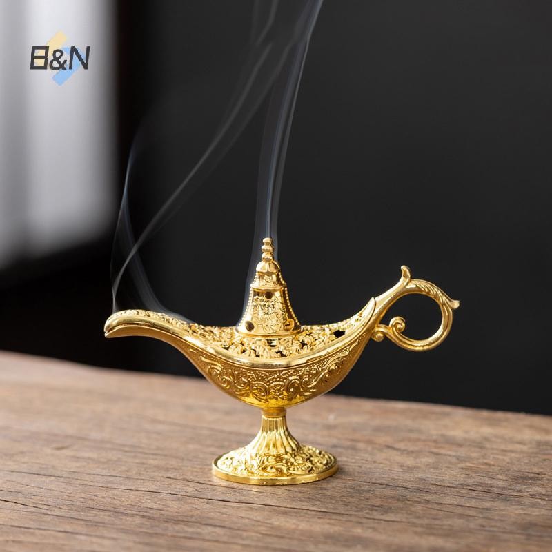 B & N Huyền Thoại Rỗng Aladdin Đèn Thần Lư Hương Retro Chúc Đèn Dầu Trang Trí Nhà Quà Tặng.