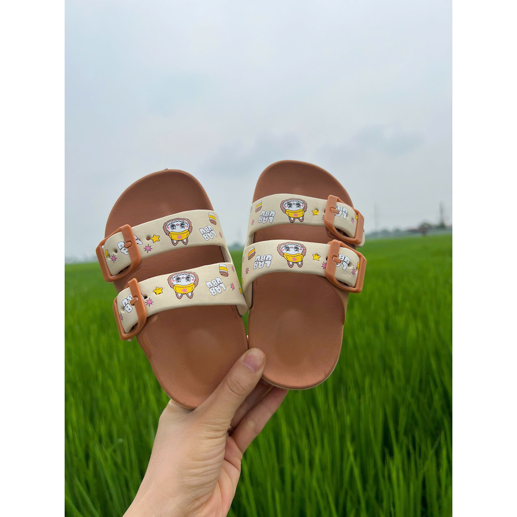 dép lê cho be gái kurumi xinh xắn người nhện cá tính đế EVA nhẹ êm chân chống trượt đi mưa biển mùa hè 2596