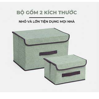 Hộp Đựng Quần Áo Có Nắp BUNA ,Túi Đựng Đồ Đa Năng Bằng Vải Cứng Cáp Có Nắp Đậy.