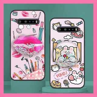 Ốp Điện Thoại Đơn Giản Cát lún Cho LG V60 ThinQ 5G Chống Va Đập Trôi Cát Thiết Kế Thời Trang Silicon Bảo Vệ TPU Da Cảm Giác Silicon Dễ Thương Bền Lấp Lánh Mềm Ốp Lưng Xoay Được