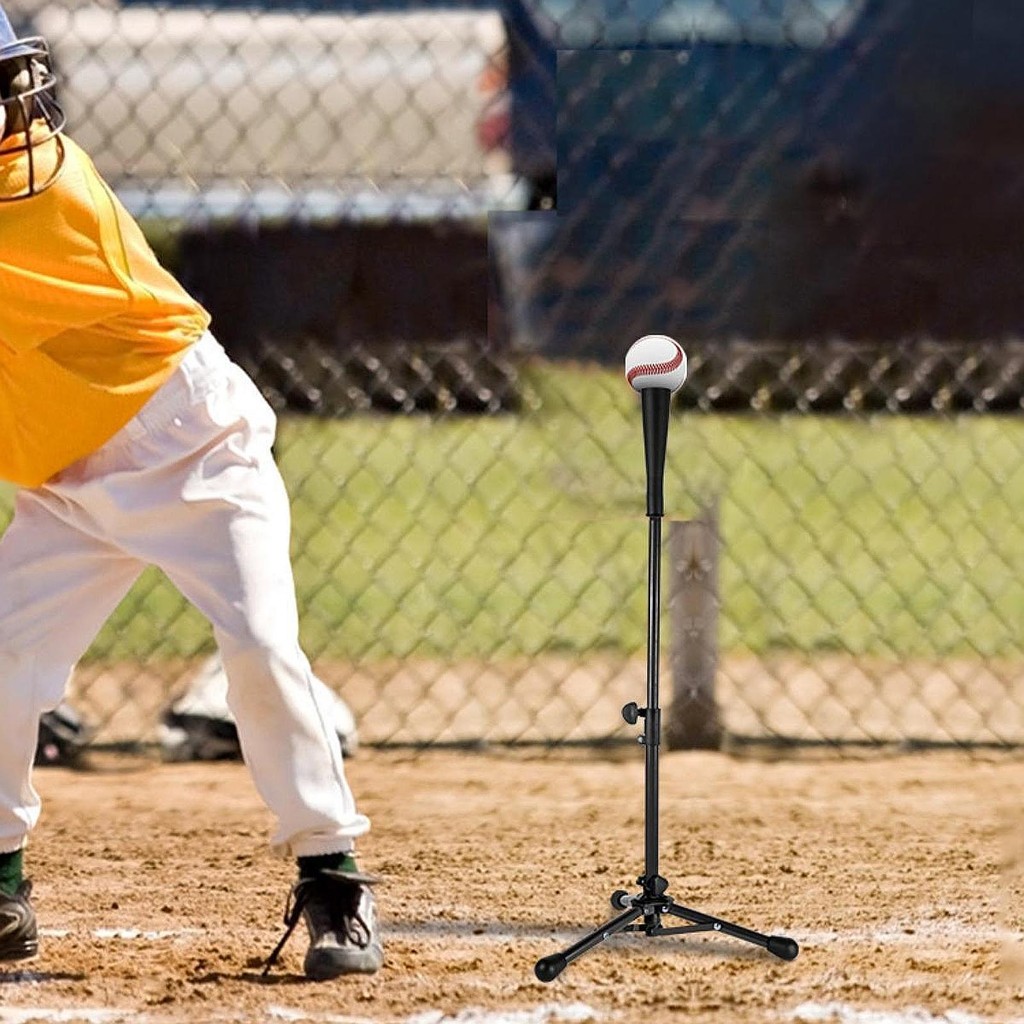 Áo thun bóng chày Batting Tee gấp có túi lưu trữ Giá đỡ có thể điều chỉnh Giá đỡ 15 inch đến 32 inch để tập thể dục trong nhà
