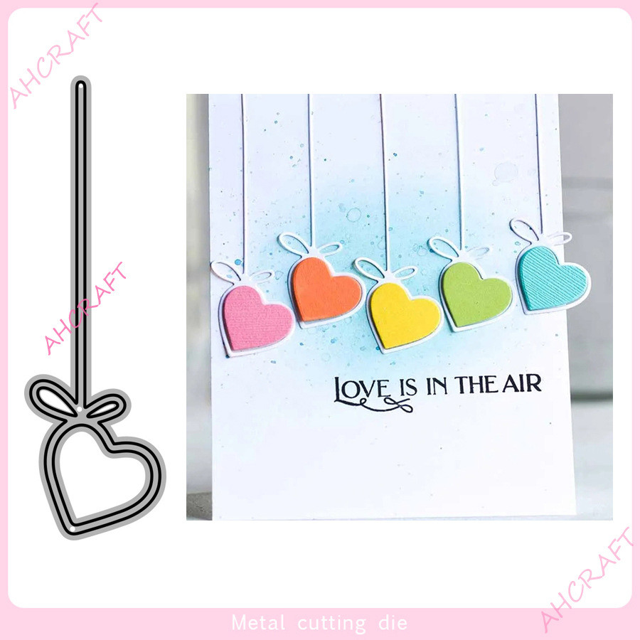 Mặt Dây Chuyền Tình Yêu Phụ Kiện Tình Yêu Sổ Lưu Niệm Cắt Khuôn DIY Kim Loại Thép Carbon Cắt Chết Dập Nổi Khắc Mẫu Sổ Lưu Niệm Giấy Thủ Công Trang Trí