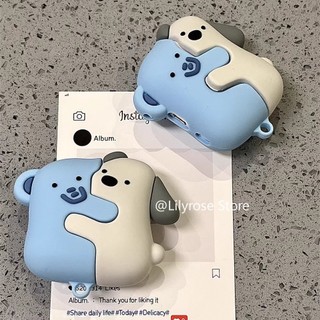Ốp Lưng Cho AirPods 4 [2024] AirPods Pro2 Pro 3 2 1 Apple Tai nghe không dây Vỏ Tai Nghe Silicon Gấu Voi Xanh