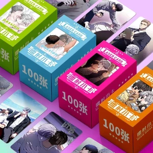 Bộ thẻ Passion Hàn Quốc BL Manhwa LOMO | 100 Thẻ ảnh Mini ba chiều | Bộ sưu tập quạt không từ chối