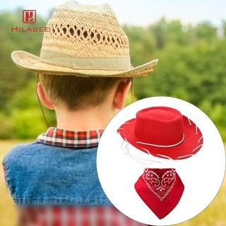 Trẻ Em Phương Tây Mũ Cao Bồi Chống Nắng Và Bandana Bộ Đồ Dùng Dự Tiệc Mũ Dự Tiệc Cho Trang Phục Lạ Mắt Bé Trai Bé Gái Trẻ Em
