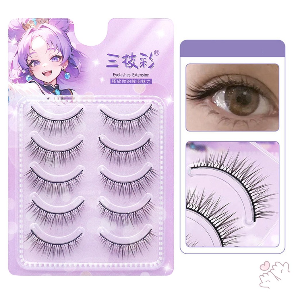 Dây Đen DIY Lông Mi Giả Lông Mi Lông Tơ Tự Nhiên Wispy Mi Món Quà Hoàn Hảo Cho Bé Gái Hoặc Nữ
