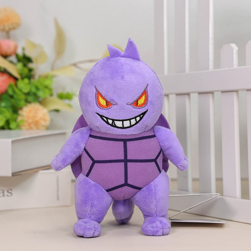 PS1 Pokemon Squirtle Gengar kết hợp cơ thể Búp bê sang trọng quà tặng cho bé gái Đồ chơi nhồi bông cho trẻ em Bộ sưu tập SP1