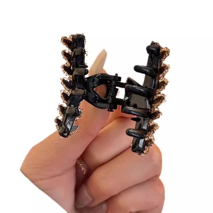 ✪Kẹp tóc nhỏ hình lúa mì bằng đá rhinestone sang trọng nhẹ cho phụ nữ, phù hợp với tóc mỏng, kẹp tóc nửa đầu, phụ kiện tóc TNPG