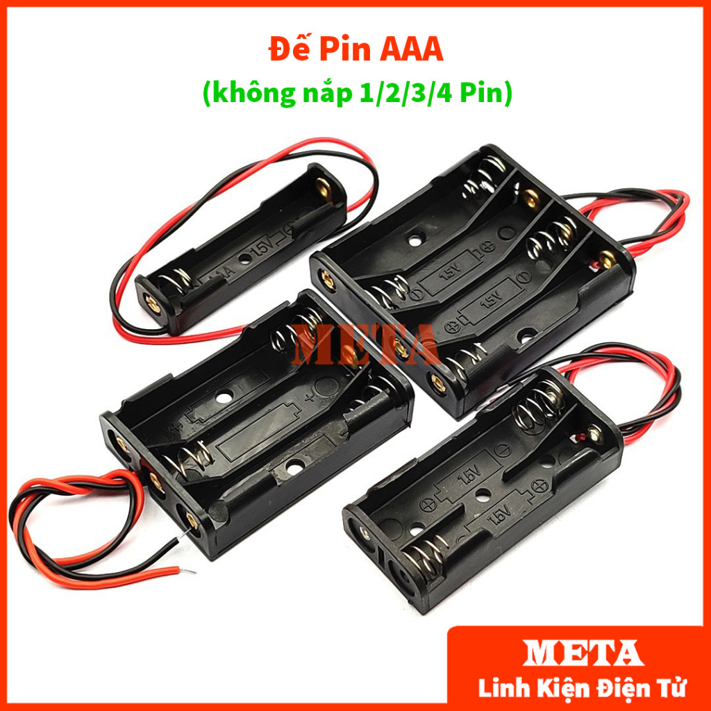 Đế Pin AAA Không Nắp 1/2/3/4 Pin - Đế 1 Pin AAA, Đế 2 Pin AAA, Đế 3 Pin ...