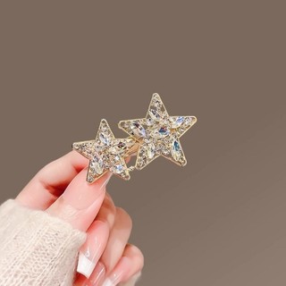 MAUROPOLI [Sẵn Sàng] Kẹp Tóc Kim Loại Ngôi Sao Năm Cánh Kim Loại Nữ Phong Cách Mới Bên Nổ Kẹp Sao Kẹp Tóc Gãy Tóc Mỏ Vịt Kẹp