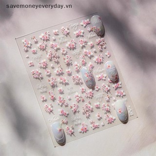 [savemoneyeveryday] 1 Miếng Dán Móng Tay Mềm 5D Trang Trí Móng Tay Nghệ Thuật Đề Can Móng Tay Nhãn Dán Hoa Tự Dính Bấm Vào Miếng Dán Móng Tay [vn]