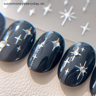 [savemoneyeveryday] Vàng Bạc Đóng Dấu Starlight Laser Ngôi Sao Lấp Lánh Kim Cương Giả Giảm Móng Tay Nghệ Thuật Trang Trí Dán Đề Can Làm Móng Tay [vn]