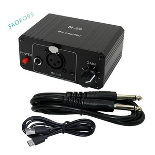 Micrô động Bộ khuếch đại Mic ngưng tụ Âm thanh M-20 48V Phantom Sạc điện màu đen cho loa Card âm thanh trực tiếp