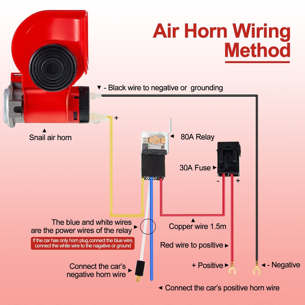 12V / 24V Sừng Ô Tô Kiểu Ốc Sừng Không Khí Âm Lượng Siêu Lớn Có Máy Nén, Thích Hợp Cho Xe Tải, Ô Tô, Xe Jeep, Xe Máy
