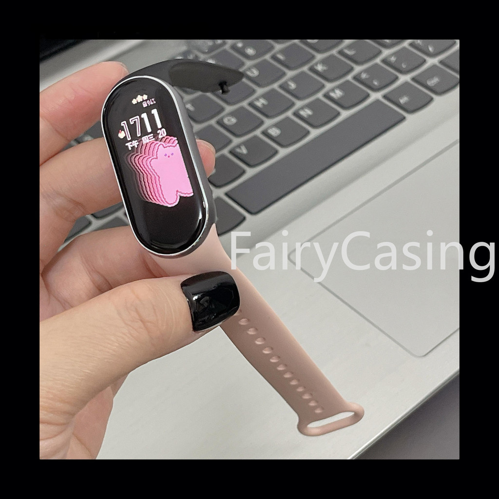 Dây Đeo Màu Kép Cho Xiaomi Mi Band 10 9 8 NFC Vòng Tay Silicon Cổ Tay Miband 9 NFC Thay Thế Pulsera Correa Dây Đeo Thể Thao