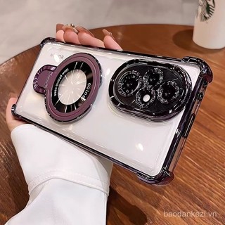Ốp có giá đỡ nam châm sang trọng Ốp bảo vệ ống kính máy ảnh Honor 200 200 Pro Chống Sốc Tương thích với vỏ điện thoại sạc không dây