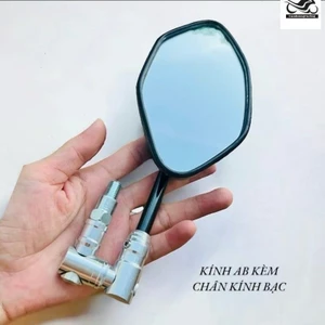 Gương Chiếu Hậu Xe Máy - Chân Xoay 360° - Chân Nhôm CNC – Tặng Nối 2cm – Lắp Mọi Loại Xe