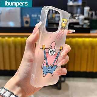 ibumpers Ốp Lưng IPhone Dễ Thương Spongebob Patrick Họa Tiết Cặp Đôi Ốp Điện Thoại Trong Suốt Nhám Mờ TPU Mỏng Chống Sốc Chống Bẩn Cho IPhone 16 15 14 12 13 11 Pro Max IP 7 8 Plus X XS XR