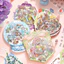 Enwei 3 Chiếc [Dòng Phong Cách Retro Trung Hoa] Nhãn Dán Deco Dễ Thương Nhãn Dán PET Chống Thấm Nước Chất Liệu Giấy Sổ Lưu Niệm Bộ