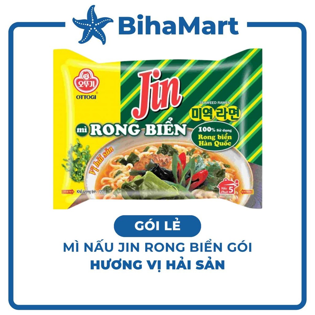 [GÓI LẺ] - OTTOGI - Mì nấu Jin Rong biển Hải sản, Mì nấu rong biển Hải ...