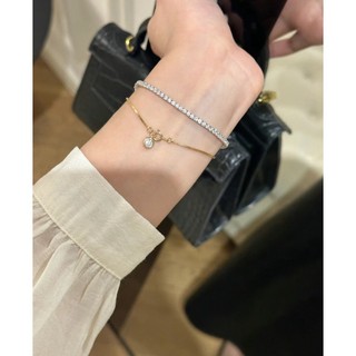 Vòng Tay Vàng Nữ Kim Cương Đơn Dây Chuyền Bạc Bong Bóng Xương Rắn Đơn Giản Handmade Trang Sức Sinh Viên Trang Sức Quà Tặng