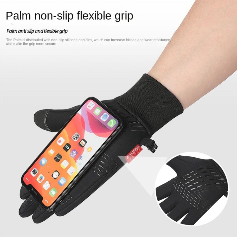 Găng tay trượt tuyết và đi xe đạp GETVOW - Chất liệu nylon polyester cao cấp, chống nước, cảm ứng được