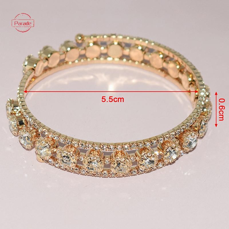 Vòng tay pha lê thời trang diễu hành dành cho nữ Vòng tay cưới Trang sức tay nhiều lớp Vòng tay đính đá cô dâu VN