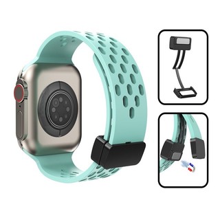 Dây đeo từ tính silicon thể thao cho iwatch Ultra 49mm Series 10 46mm 42mm 44 45 SE 40 41 42 38 mm