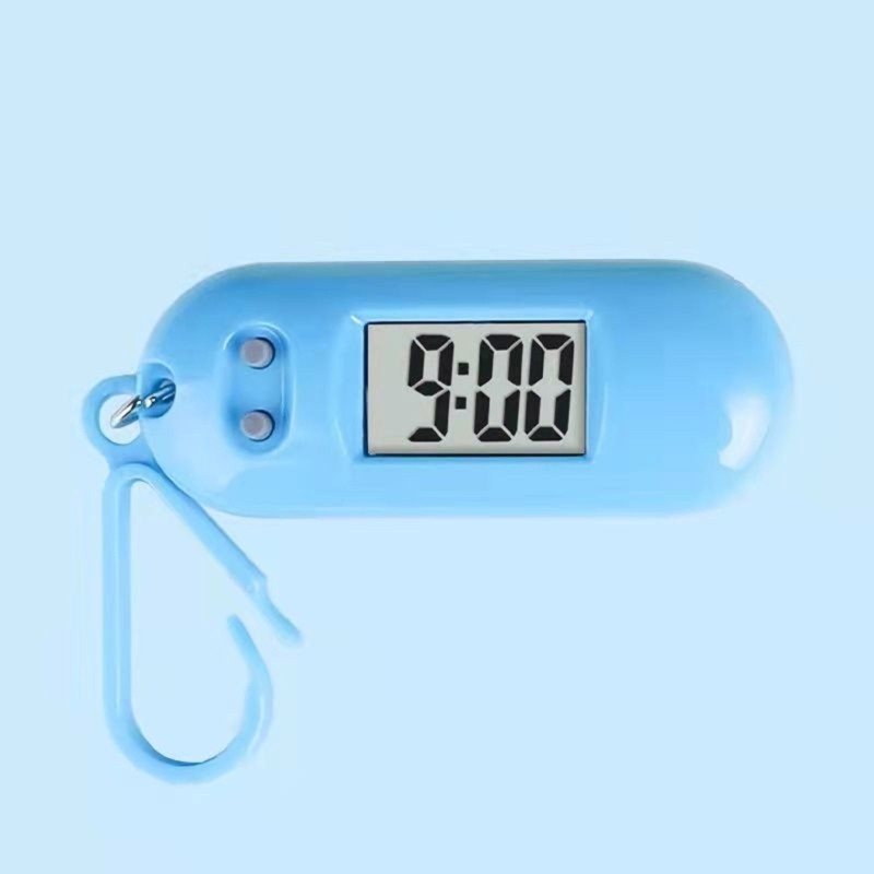 OXXGGKAO LED Móc Khóa Kỹ Thuật Số Đồng Hồ Bỏ Túi Đồng Hồ Thu Nhỏ Ba Lô Tiện Lợi Cho Học Sinh Trẻ Em Hoạt Động Ngoài Trời Plasti