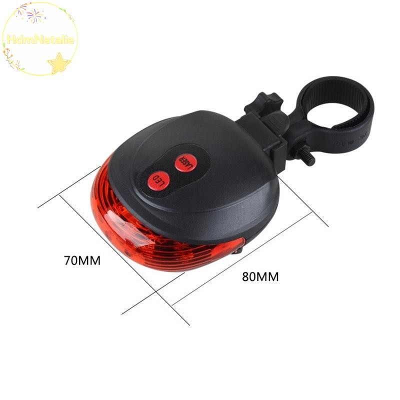 HdmNatalie Laser Đuôi Ánh Sáng 5LED Dòng Song Song Laser Đuôi Đèn Xe Đạp Leo Núi Đèn Cảnh Báo VN