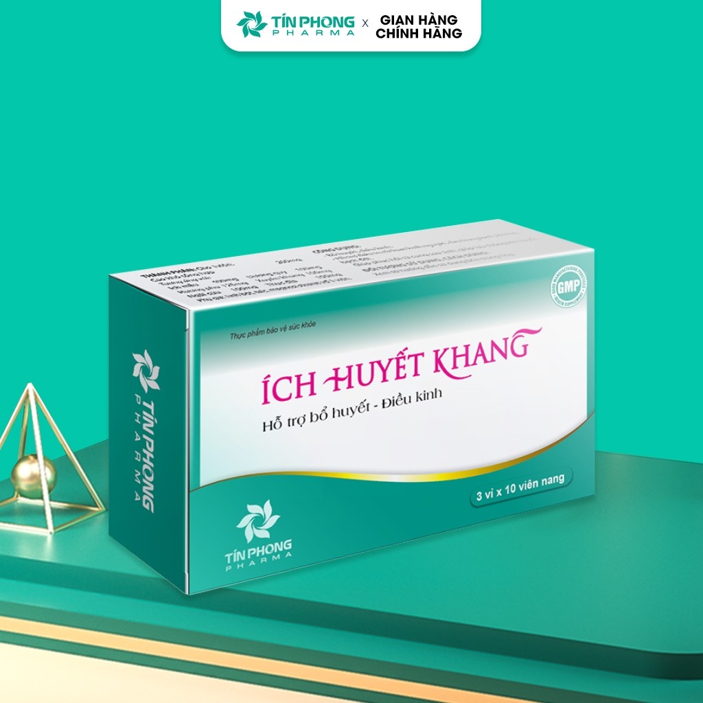 Ảnh Viên Uống TPBVSK ÍCH HUYẾT KHANG Hỗ Trợ Điều Hòa Kinh Nguyệt, Hỗ Trợ Giảm Đau Bụng Kinh 2