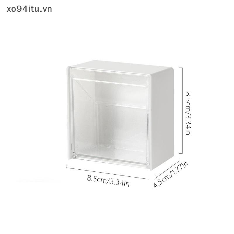Xoitu Tấm Lót Cotton Treo Tường Hộp Bảo Quản Chống Bụi Phòng Tắm Tổ Chức Cho Bông Swas Trang Điểm Dính Hộp Đựng Trang Sức VN