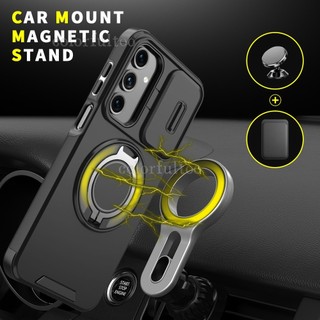 Ốp Điện Thoại Giáp Chống Sốc Cho Samsung Galaxy A56 A36 A26 A06 A16 LTE A15 A25 A35 A55 4G 5G Vỏ Trượt Vòng Từ Tính Giá Đỡ Ốp Lưng PC Cứng Ốp Bảo Vệ Camera