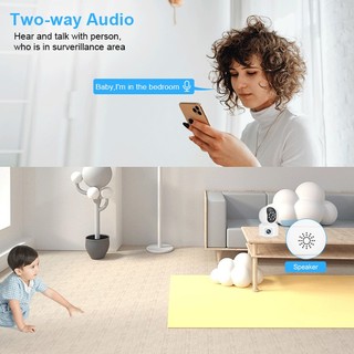 Smar 6MP Wifi Camera với màn hình kép hai chiều âm thanh bé màn hình trong nhà PTZ IP Camera CCTV