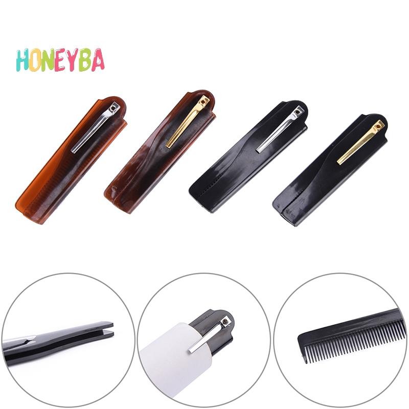 < Honeyba > 1 Lược Tóc Có Thể Gập Lại Bỏ Túi Kẹp Tóc ria mép Lược Dụng Cụ Tạo Kiểu Tóc