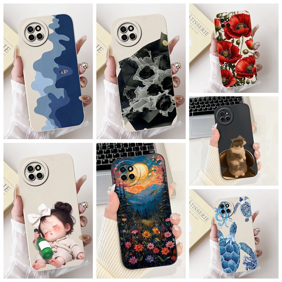 Ốp lưng thời trang sang trọng cho ITEL S23/S23 Plus/S665L/S681LN; thiết kế hoa, mèo Kawaii dễ thương; chống sốc