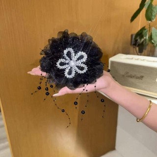MKYCO Móng Vuốt Tóc Hướng Dương, Tua Rua Lấp Lánh Cá Mập Kẹp Tóc, Retro Lưới Đuôi Ngựa Kẹp Tóc Phụ Kiện Tóc