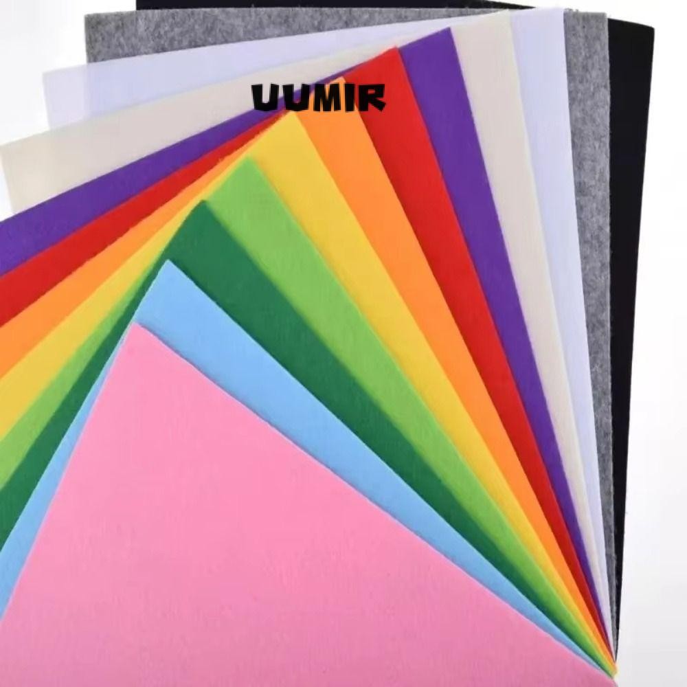 UUMIR 40 Chiếc Vải Không Dệt, Thủ Công Vuông Tấm Vải Nỉ, Chất Lượng Cao 1 Mm Dày Nhiều Màu Sắc Bền Chắp Vá Vải May Thủ Công DIY