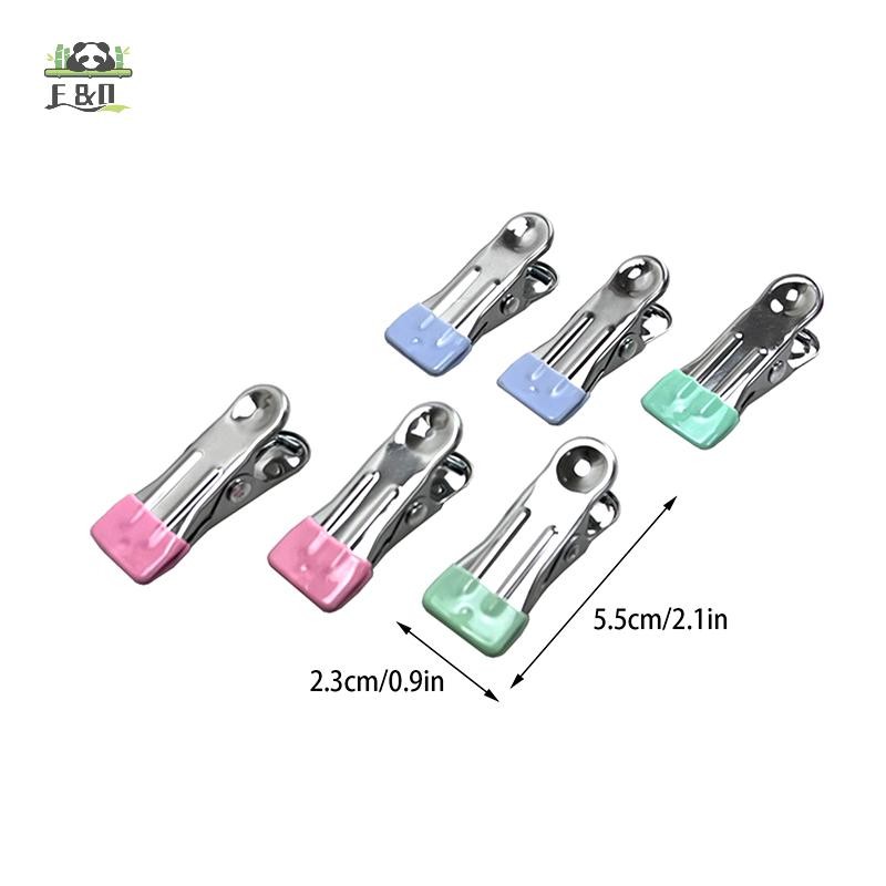 [SHNZDD] 10 Chiếc Quần Áo Bằng Thép Không Gỉ Chốt Hộ Gia Đình Đa Năng Niêm Phong Kẹp Chống Gió Chống Trượt Dấu Vết Cố Định Kẹp Airing Kẹp Quần Áo EMKK