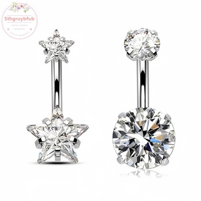 STHB Gợi Cảm Bụng Rốn Xuyên Thép Không Gỉ Thời Trang Trái Tim Bụng Nút Nhẫn Nữ Bé Gái Bụng Xuyên Nhẫn Trang Sức Cơ Thể VN