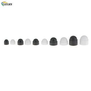10x Nút Nylon Nhựa Đen / Đầu DOME Lục Giác Vít Bu Lông Mũ M6 X 10MM