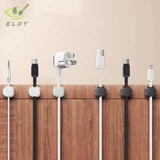[MAO] 6 Kẹp Quản Lý Cáp Từ Màu Đen Để Bàn Nhiều Màu & Móc Treo Tường Cho Dữ Liệu Điện Thoại & Sạc VN