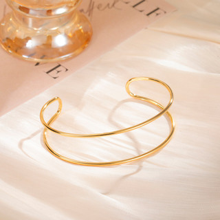 SKYRIM Vàng Đơn Giản Thanh Lịch Vòng Tay Có Thể Điều Chỉnh Thép Không Gỉ Không Gây Dị Ứng Trang Sức Cho Nữ Quà Tặng